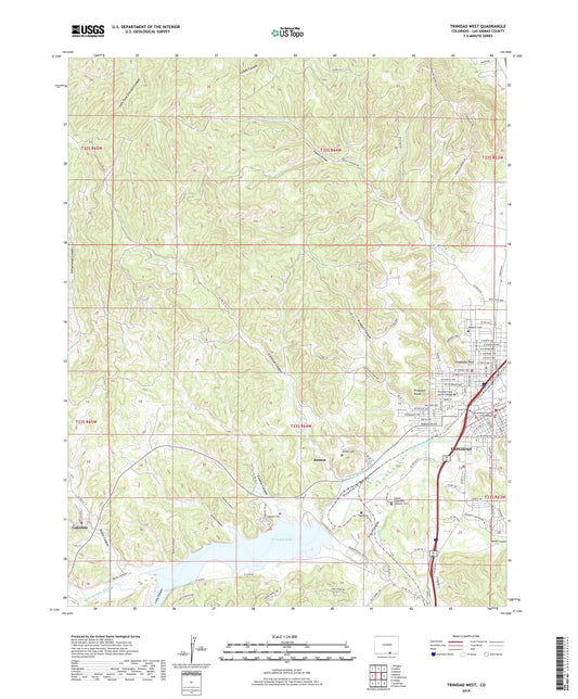 Trinidad West Colorado US Topo Map Image
