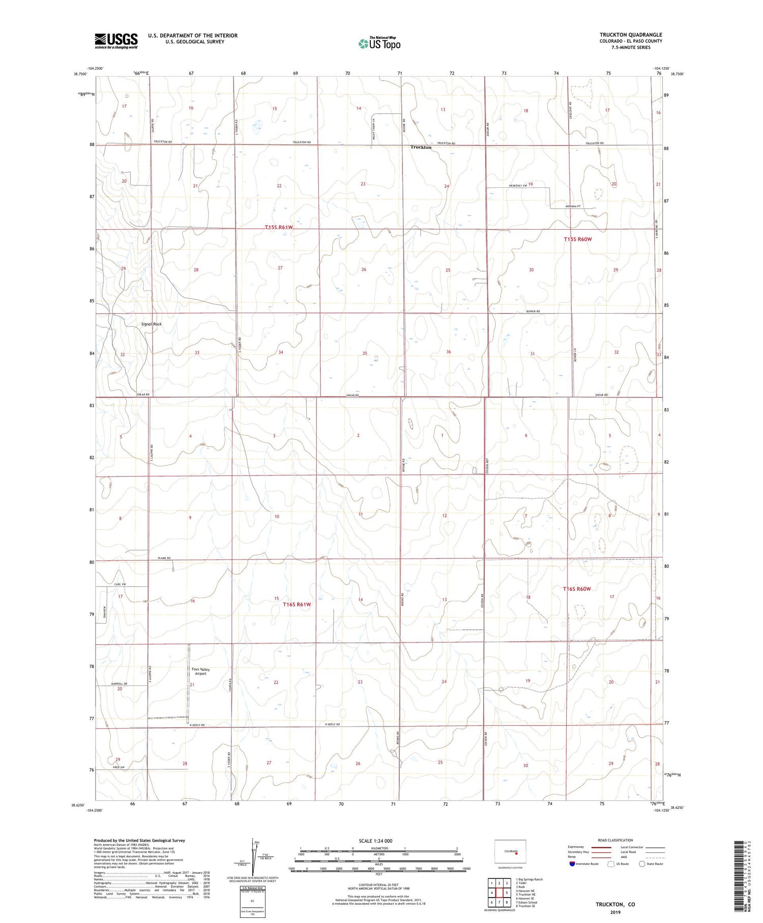 Truckton Colorado US Topo Map Image