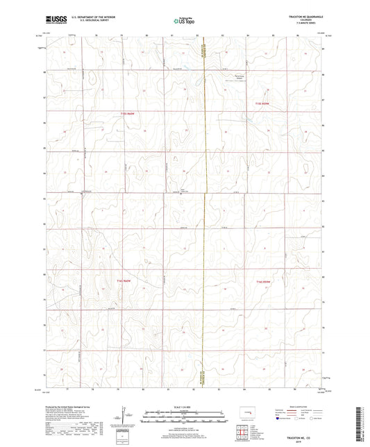 Truckton NE Colorado US Topo Map Image