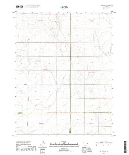 Truckton SE Colorado US Topo Map Image