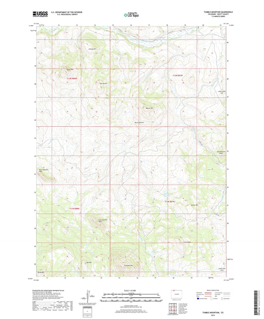 Tumble Mountain Colorado US Topo Map Image