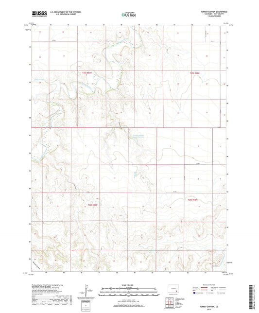 Turkey Canyon Colorado US Topo Map Image