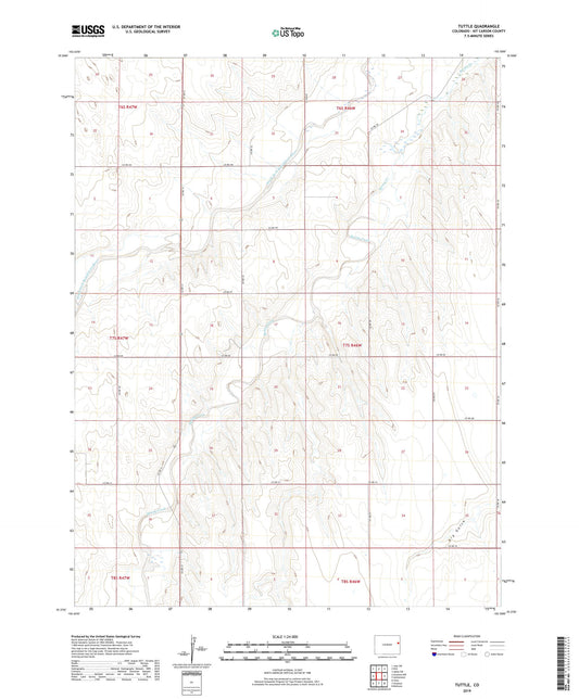 Tuttle Colorado US Topo Map Image