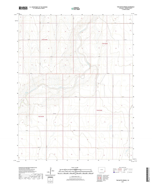 Two Butte Springs Colorado US Topo Map Image