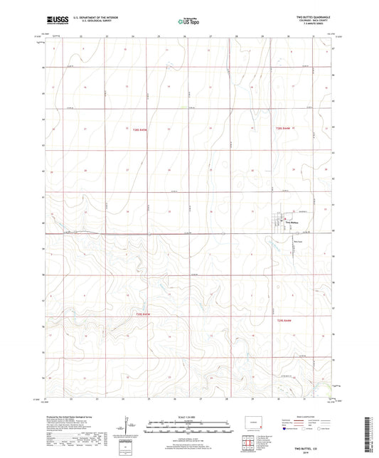 Two Buttes Colorado US Topo Map Image