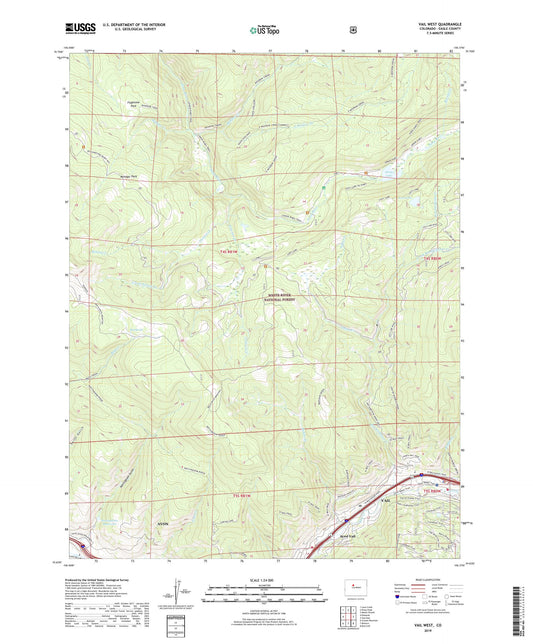 Vail West Colorado US Topo Map Image