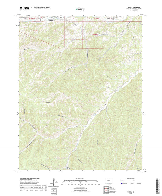 Valdez Colorado US Topo Map Image