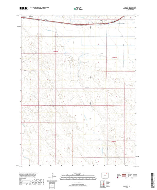Vallery Colorado US Topo Map Image