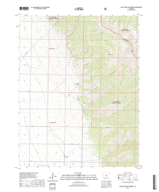 Valley View Hot Springs Colorado US Topo Map Image