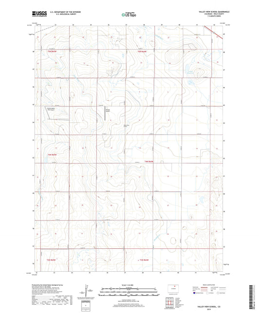Valley View School Colorado US Topo Map Image