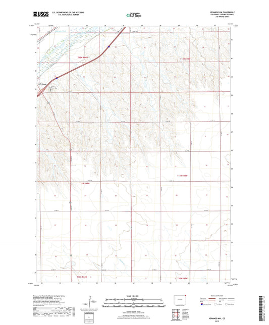 Venango NW Colorado US Topo Map Image