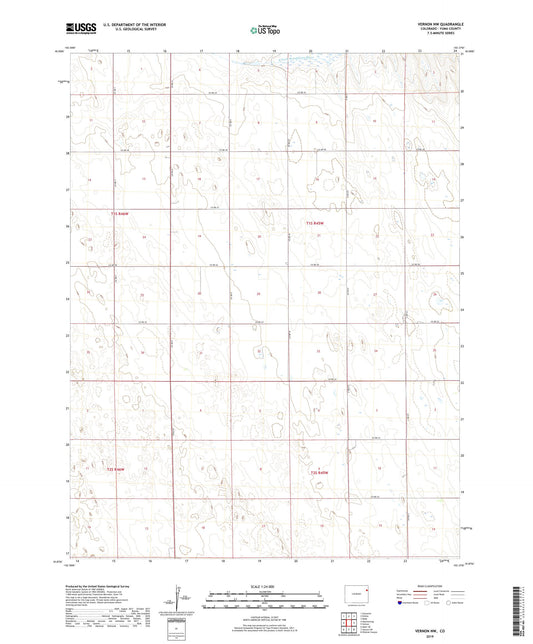 Vernon NW Colorado US Topo Map Image