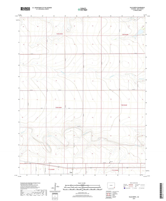 Vilas North Colorado US Topo Map Image