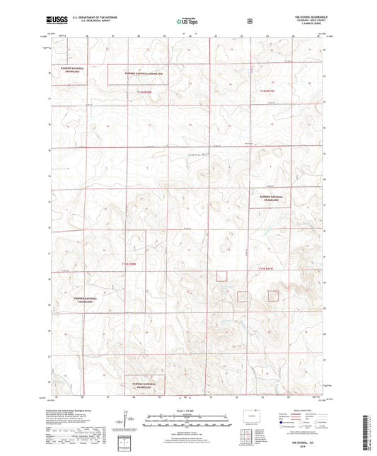 Vim School Colorado US Topo Map Image