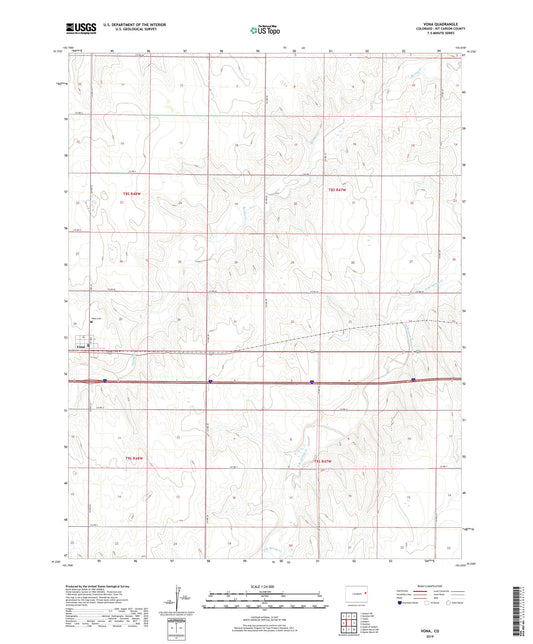 Vona Colorado US Topo Map Image