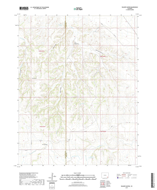 Walker Canyon Colorado US Topo Map Image