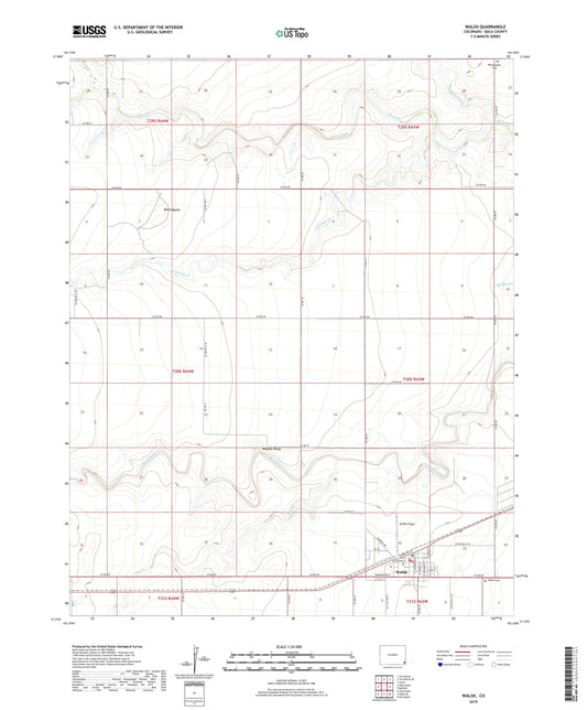 Walsh Colorado US Topo Map Image