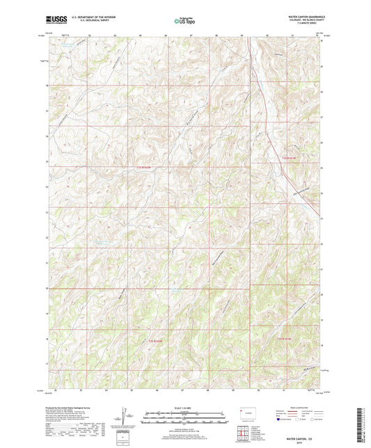 Water Canyon Colorado US Topo Map Image