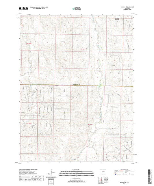 Watkins SE Colorado US Topo Map Image