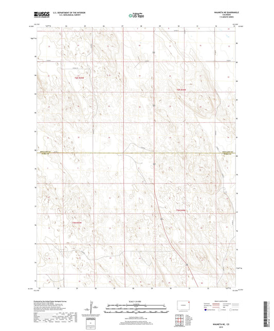 Wauneta NE Colorado US Topo Map Image