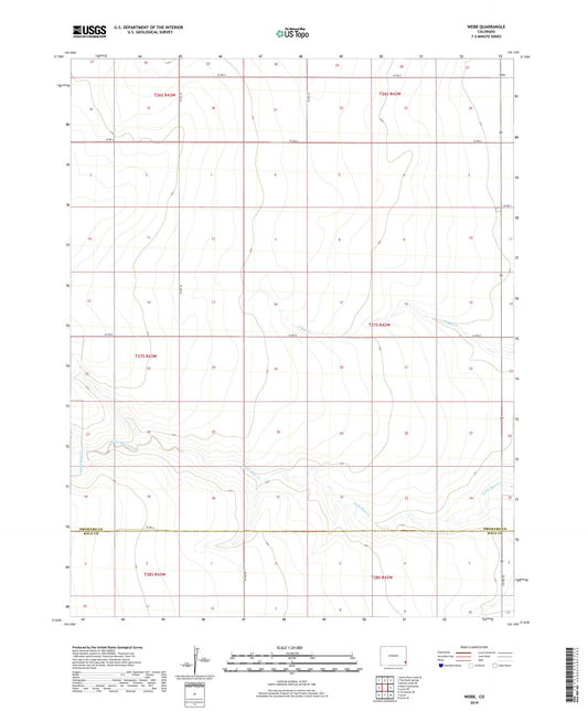 Webb Colorado US Topo Map Image