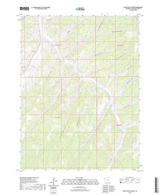 White Coyote Draw Colorado US Topo Map Image