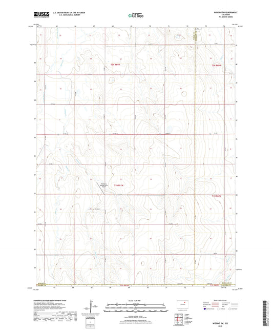Wiggins SW Colorado US Topo Map Image