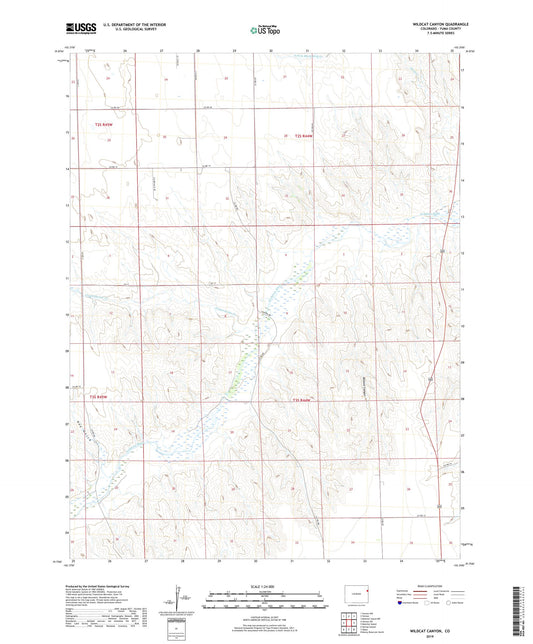 Wildcat Canyon Colorado US Topo Map Image