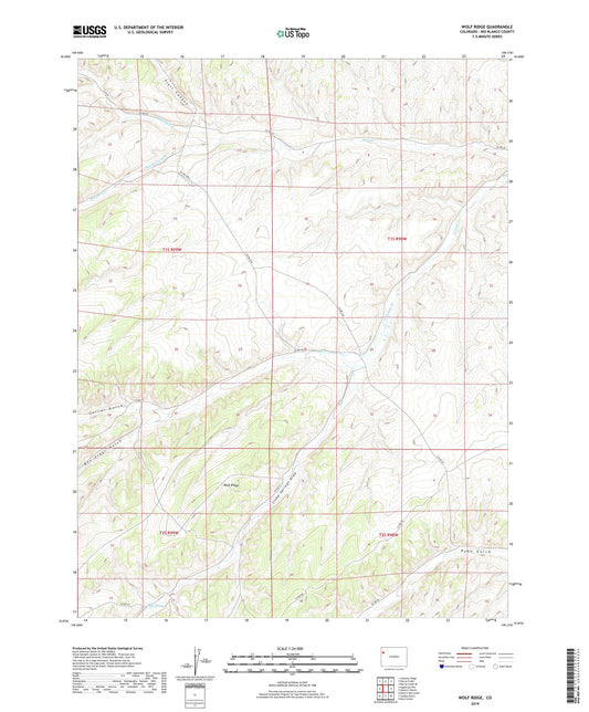 Wolf Ridge Colorado US Topo Map Image