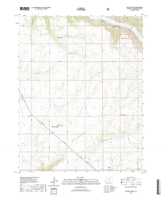 Yellow Jacket Colorado US Topo Map Image