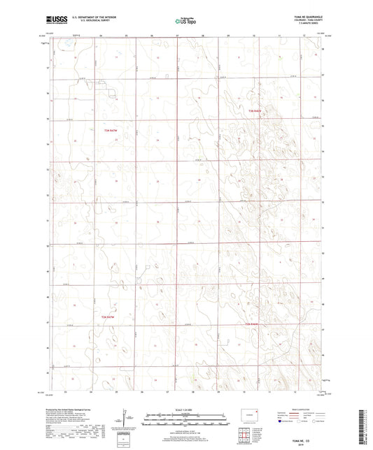 Yuma NE Colorado US Topo Map Image