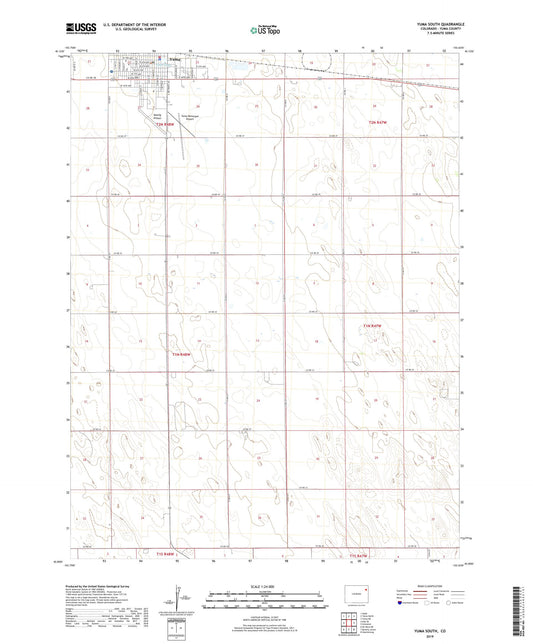 Yuma South Colorado US Topo Map Image