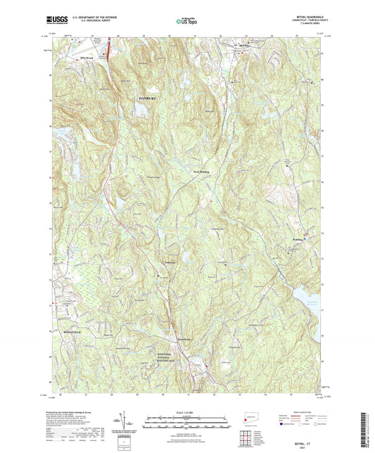 Bethel Connecticut US Topo Map Image