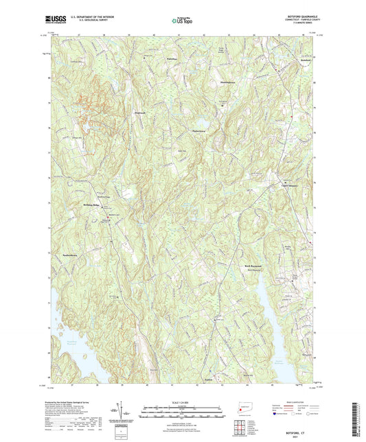 Botsford Connecticut US Topo Map Image