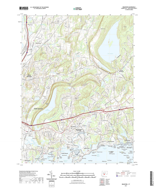 Branford Connecticut US Topo Map Image