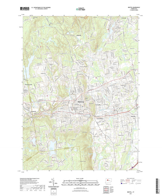 Bristol Connecticut US Topo Map Image