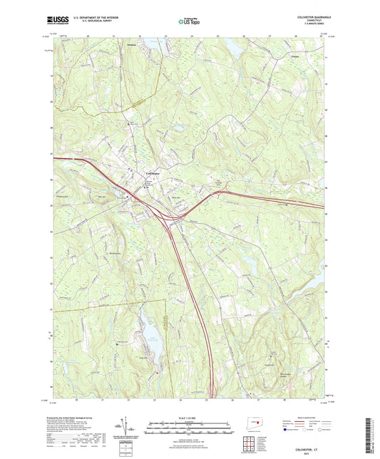 Colchester Connecticut US Topo Map Image