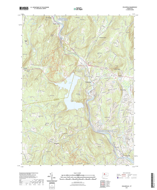 Collinsville Connecticut US Topo Map Image