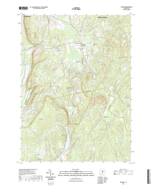 Durham Connecticut US Topo Map Image