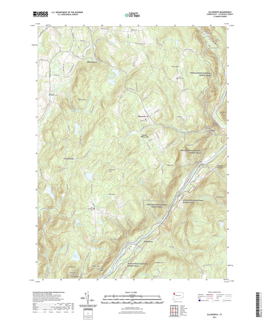 Ellsworth Connecticut US Topo Map Image