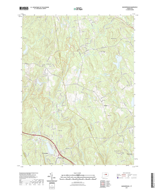 Marlborough Connecticut US Topo Map Image