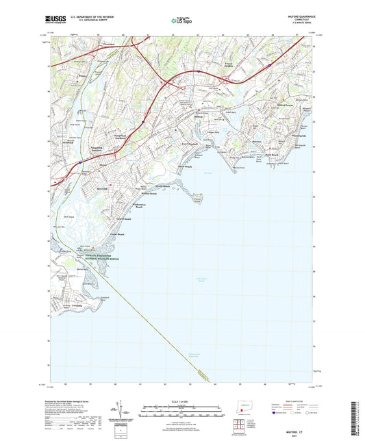Milford Connecticut US Topo Map Image