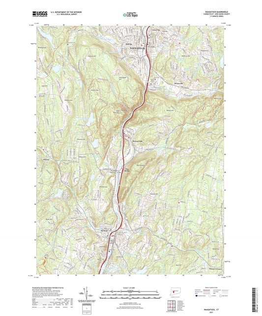 Naugatuck Connecticut US Topo Map Image