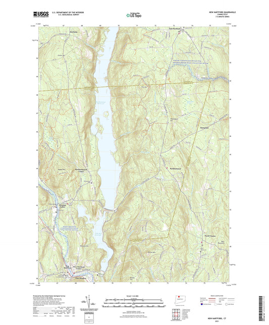 New Hartford Connecticut US Topo Map Image