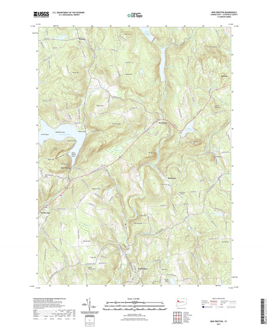New Preston Connecticut US Topo Map Image