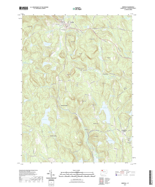 Norfolk Connecticut US Topo Map Image