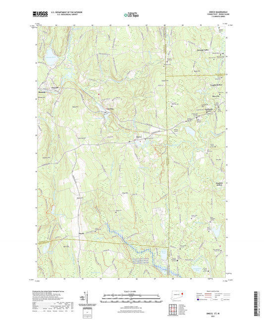 Oneco Connecticut US Topo Map Image