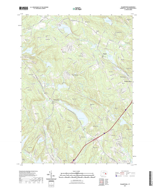 Palmertown Connecticut US Topo Map Image