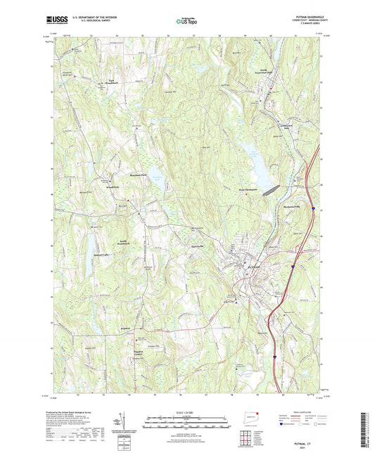 Putnam Connecticut US Topo Map Image