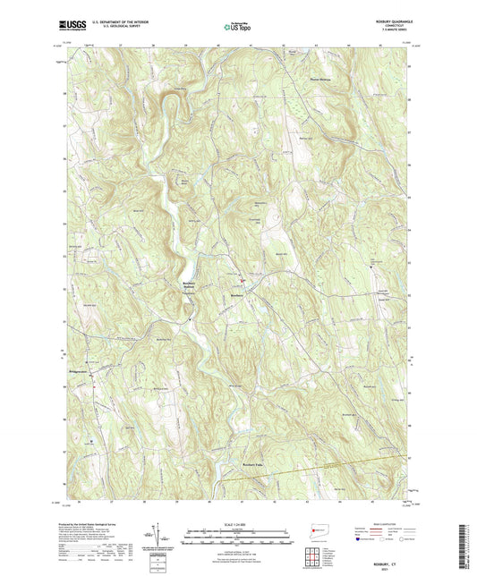 Roxbury Connecticut US Topo Map Image